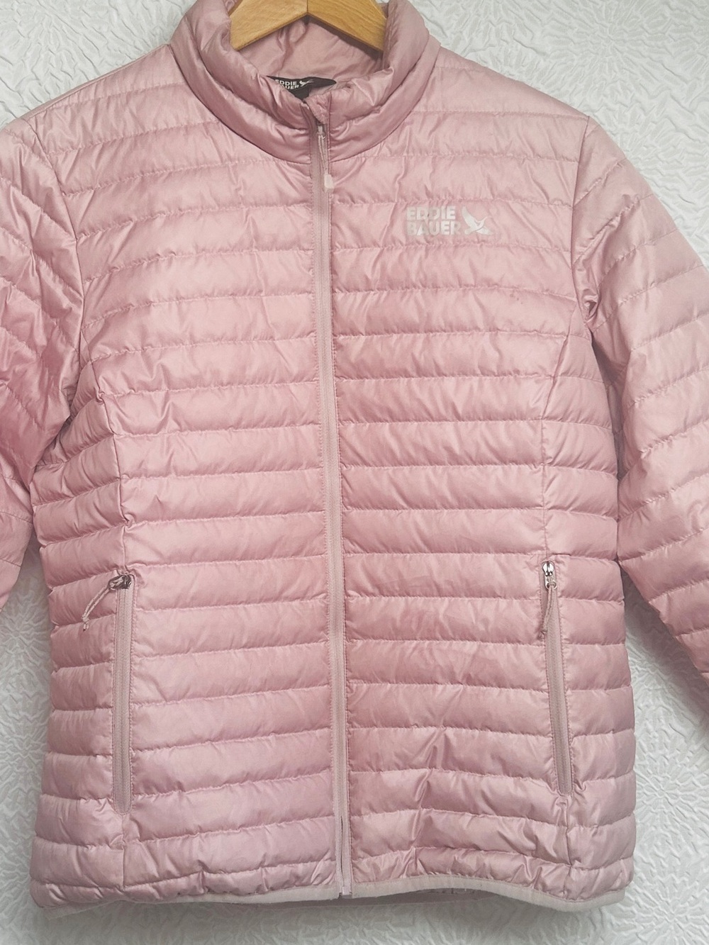 Eddie Bauer Light Pink Packable Quilted Down Jacket